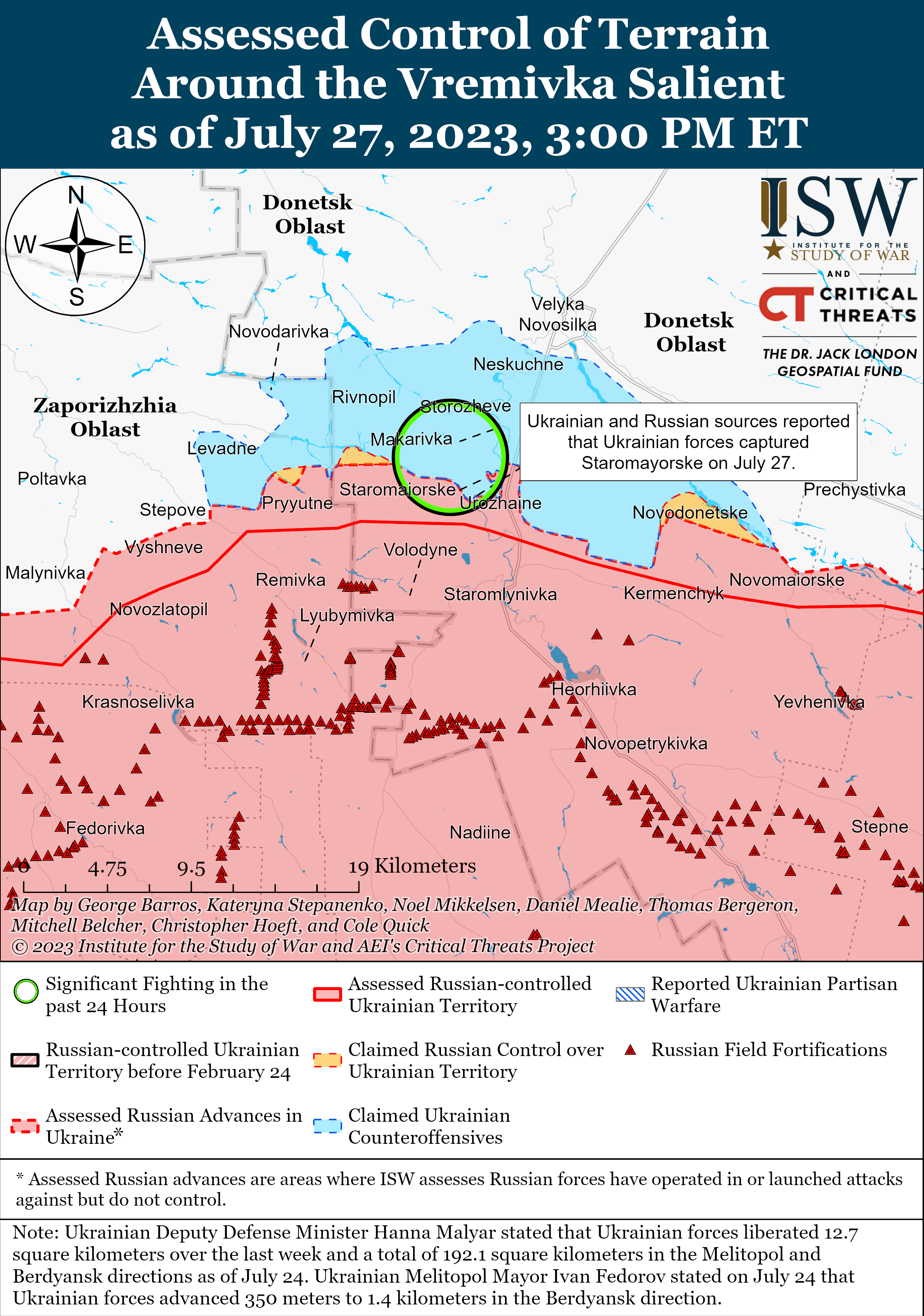 Ukrainian forces make gains in couteroffensive on multiple fronts